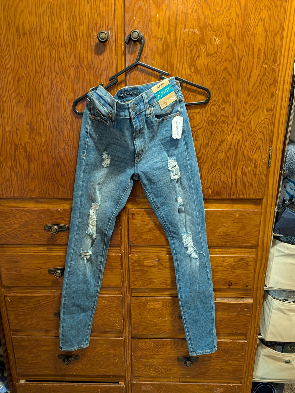 NWT Aeropostale High Rise Jegging Distressed skinny jeans Jegging